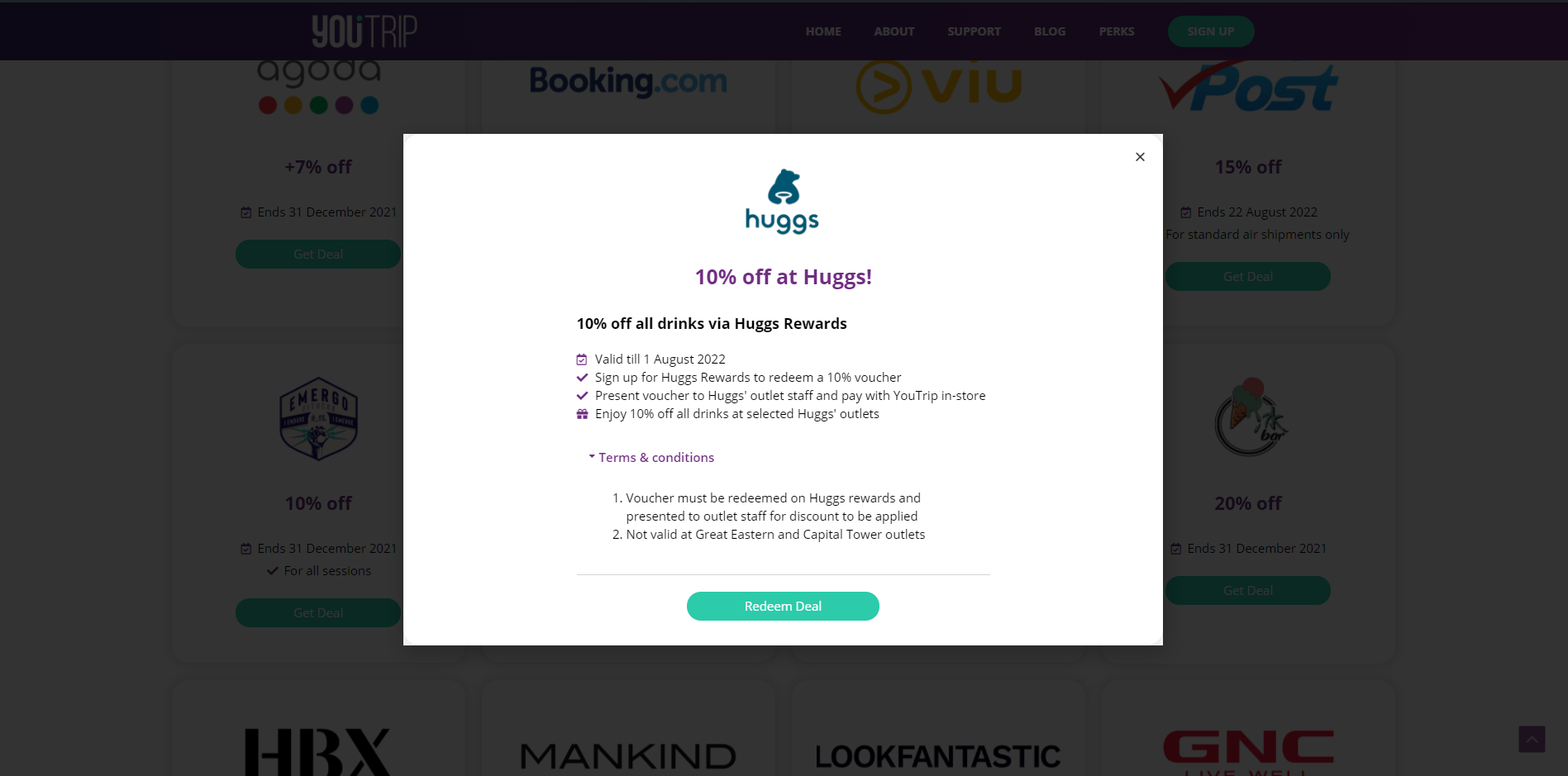 How do I redeem deals on YouTrip Perks? – Support Center – YouTrip